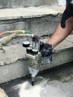 Concrete leveling process